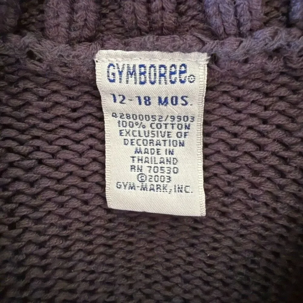 Vintage Gymboree Sweater Soccer Ball Baby Size 12–18m Knit 100% Cotton 2003 Navy
